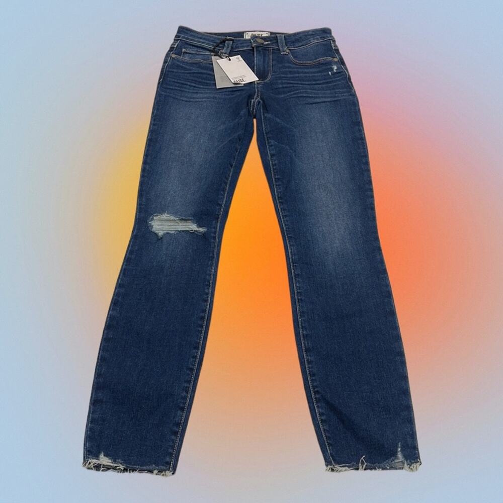PAIGE Women’s 24 VERDUGO ANKLE Blue Jeans - Picture 2 of 4